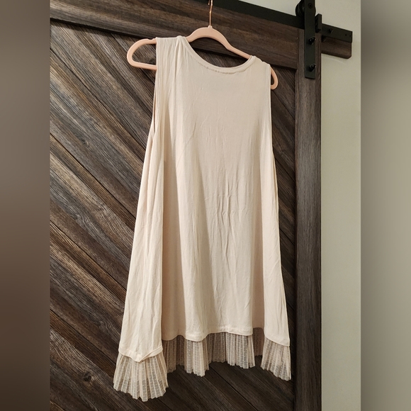 LOGO cream long tank top - Picture 2 of 4